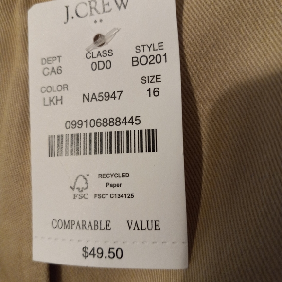 J.Crew 16 Preppy Pocketed Khaki Shorts New - Picture 11 of 12